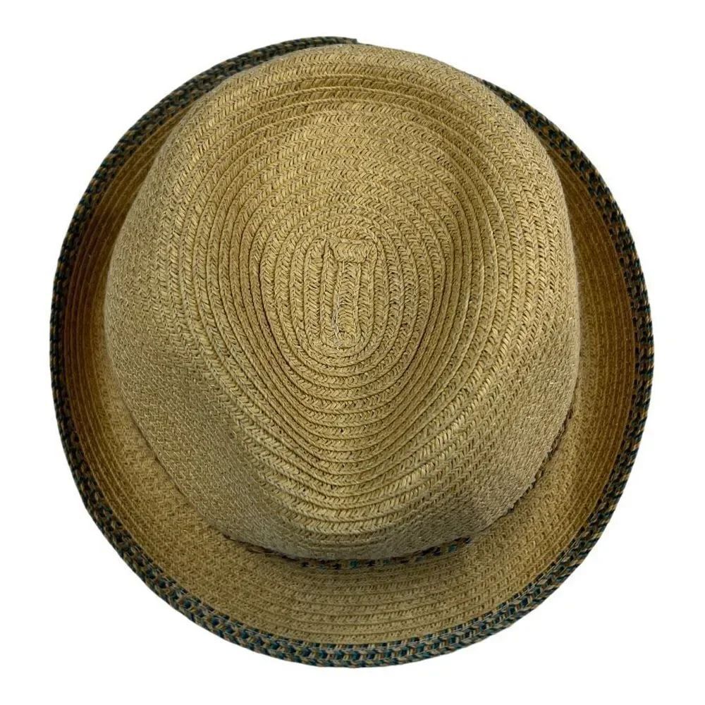 C.C Straw Fedora Hat With Color Confetti Band - Picture 2 of 8